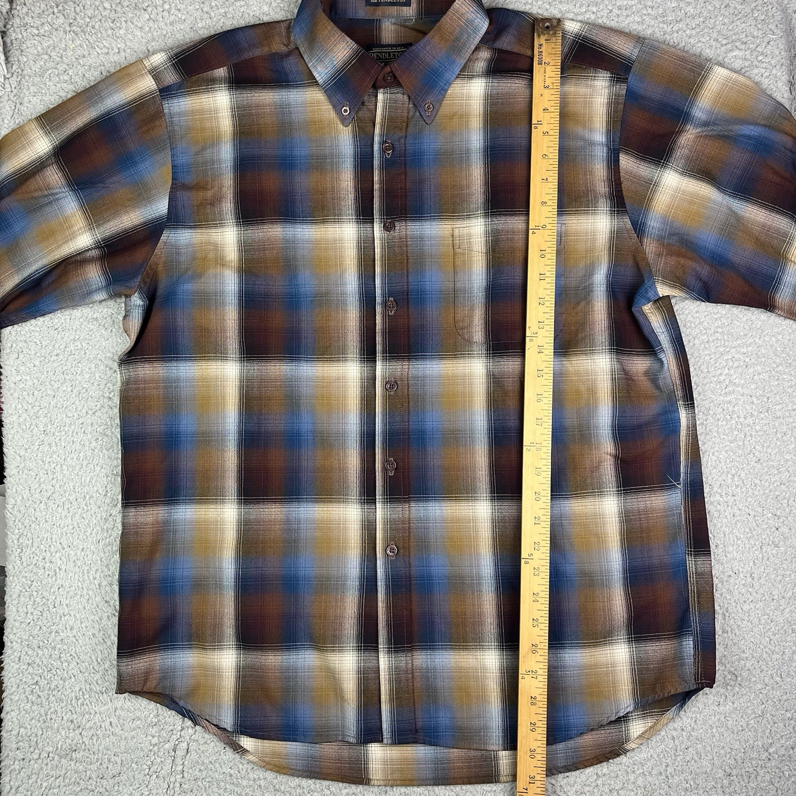 Pendleton Sir Pendleton Wool Western Shirt Brown … - image 5