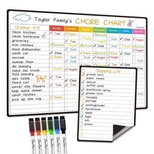 Magnetic Dry Erase Chore Chart - 14.5"X11" Chore Chart for Kids, Teens and Adult