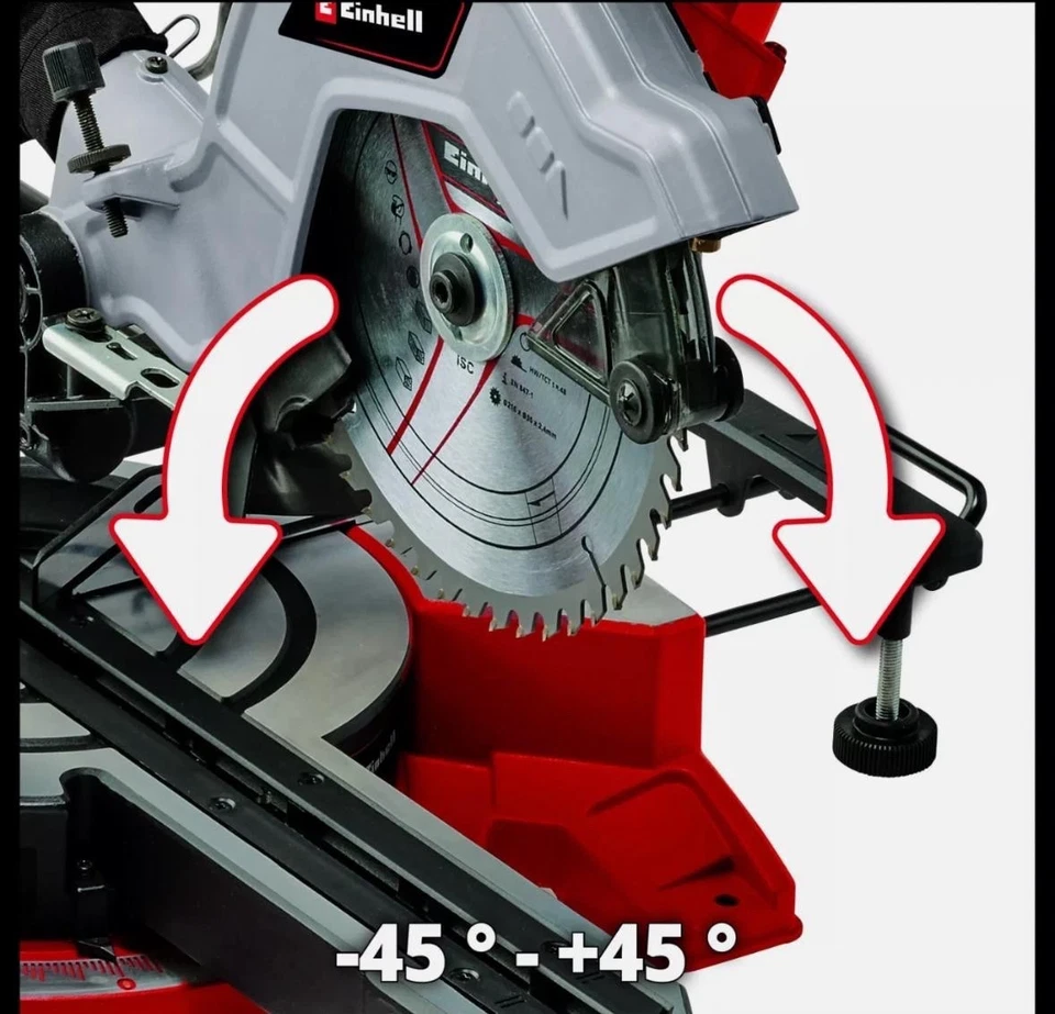 Einhell Sliding Mitre Saw 216mm 1800W Dual Bevel TE-SM 8 L Dual  - Image 3 of 4
