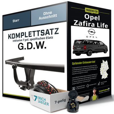 Anhängerkupplung starr für OPEL Zafira Life +E-Satz NEU ABE inkl. EBA