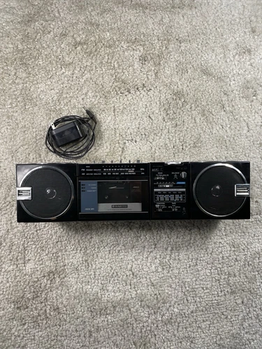 Vtg Sanyo Boombox M S560- Radio and Cassette Works Great W/ Original AC Adapter