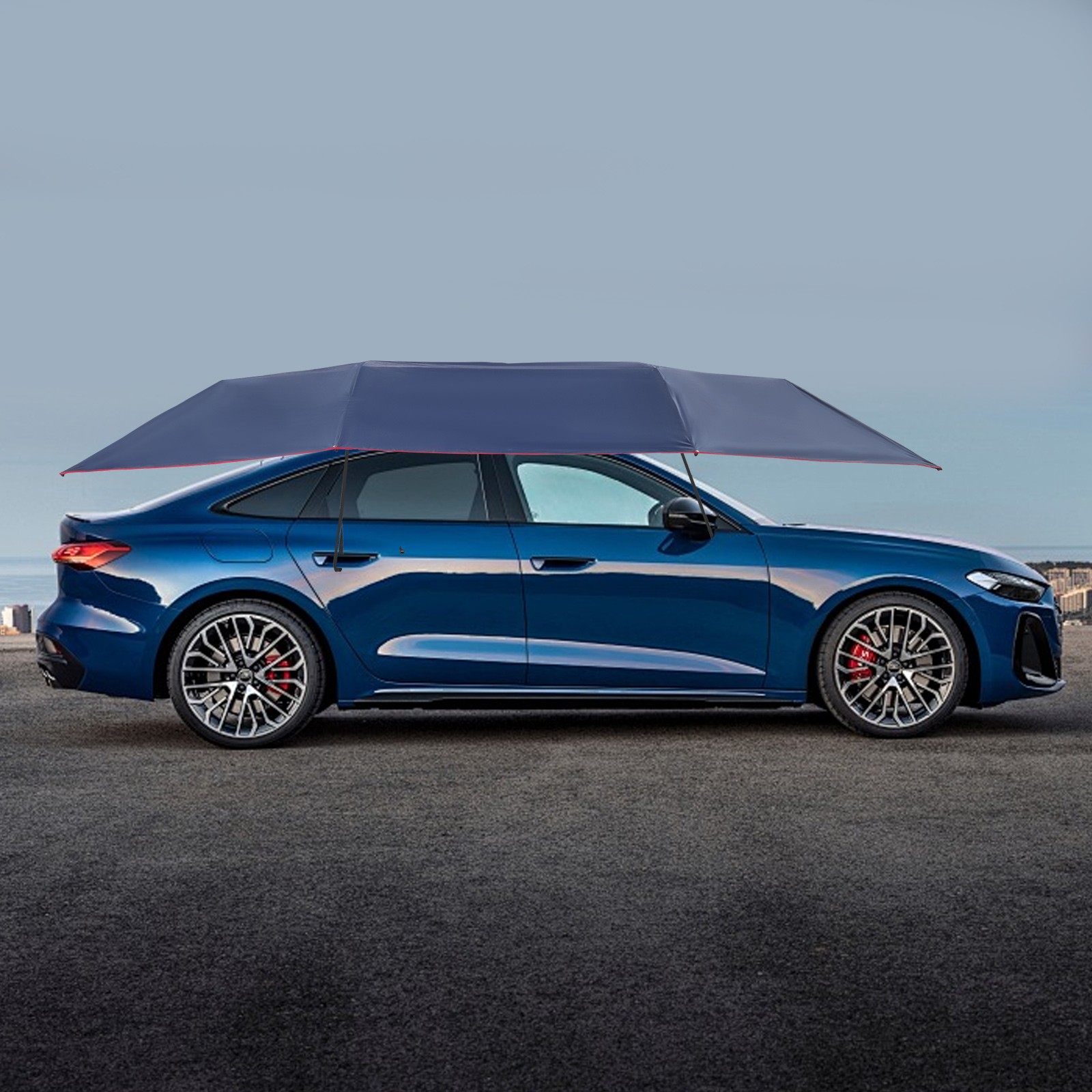 Semi-automatic Car Tent Removable Folded Carport Car Protection Sun Shade Cover