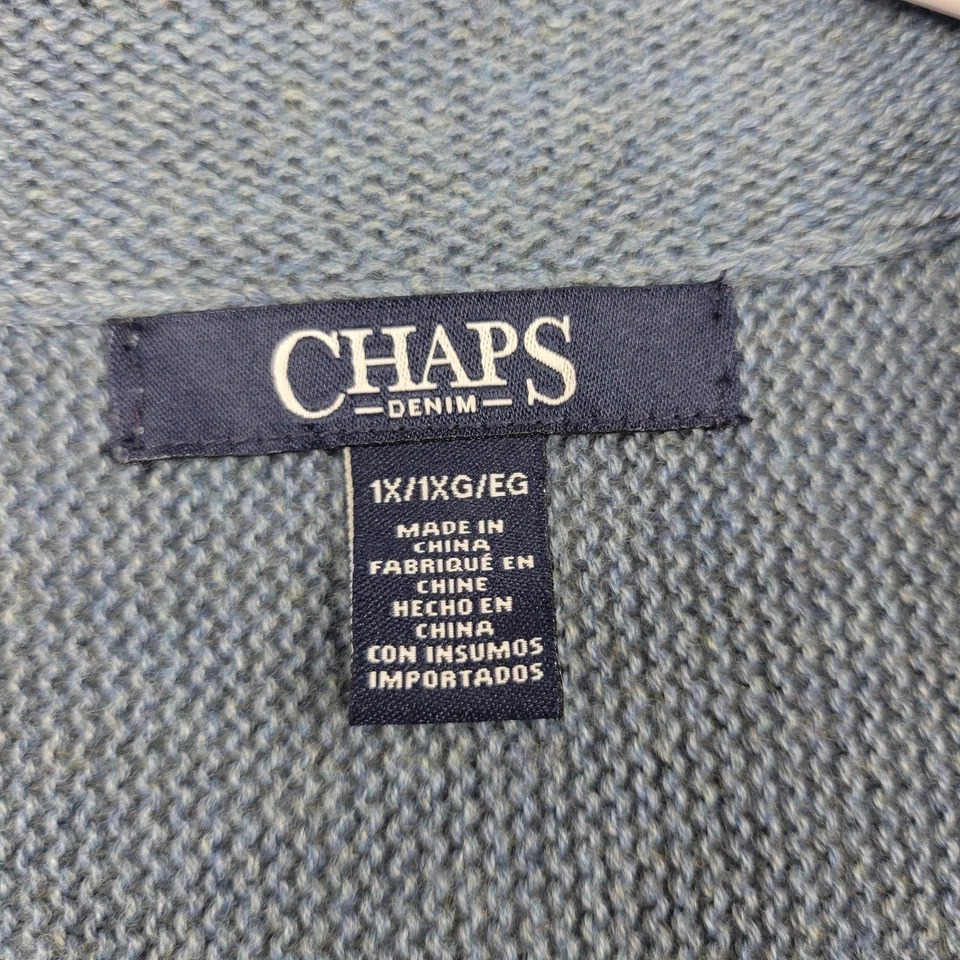 Ralph Lauren Chaps Denim Azteca Suroeste Tribal Cárdigan Suéter Chaleco Talla 1X Foto 4 de 4