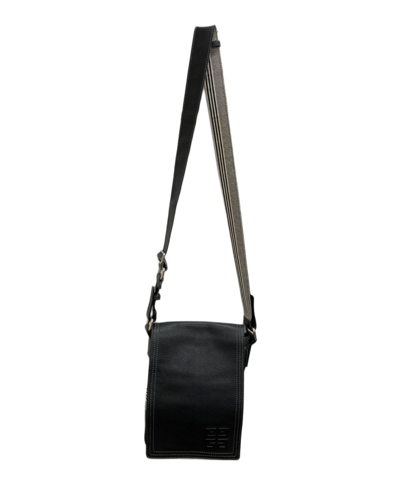 GIVENCHY Authentic Logo Embossed Shoulder Bag Bla… - image 2