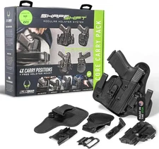 Alien Gear Holsters Core Carry Kit Shape Shift Black IWB, Apdix, OWB Paddle/Sl