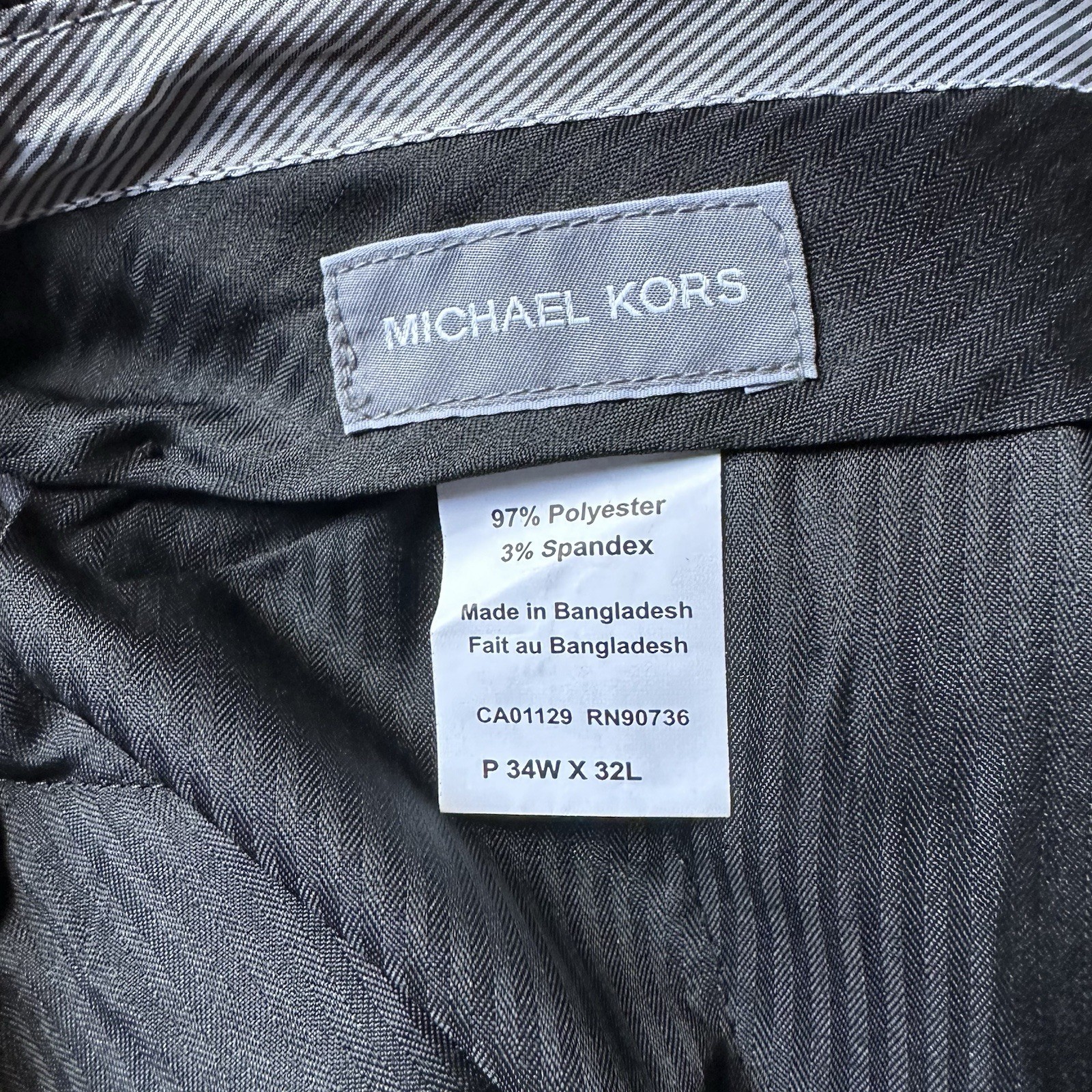 Michael Kors Men's Classic Dress Pants Monroe Grey 34W x 32L-New Tags thumbnail 8