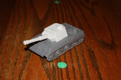Vintage Marx Dark Gray German #351 Army Tank with Light Gray Turret - MPC