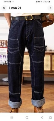 Red Tornado Derrickman Union Special Overalls Jeans Amekaji Worker Denim Hosen