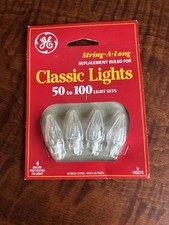 GE classic String-along Holiday Xmas Light Replacements