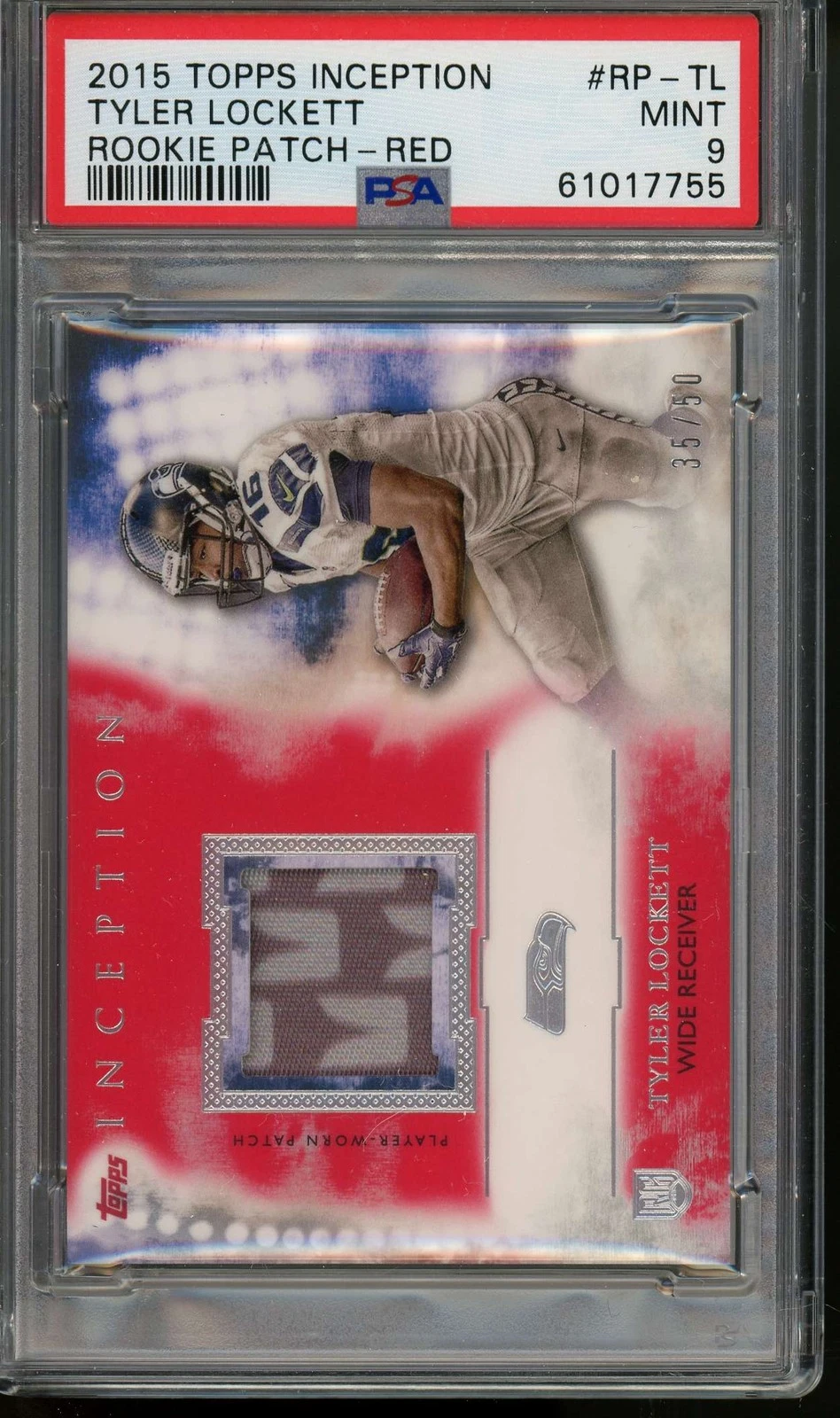 Tyler Lockett Topps Inception Rookie Patch #RPTL Red