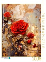 Calvendo Puzzle Red Roses | 1000 Pieces, Finished Size 25.2 × 18.9 In (64 × 48 C