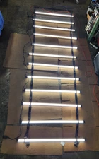 12x Quasar Q50S2 4' 50W Bi-Color 3000/5600k LED Bar 12' Hanging Ladder Light Kit