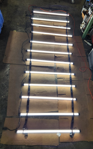 12x Quasar Q50S2 4' 50W Bi-Color 3000/5600k LED Bar 12' Hanging Ladder Light Kit