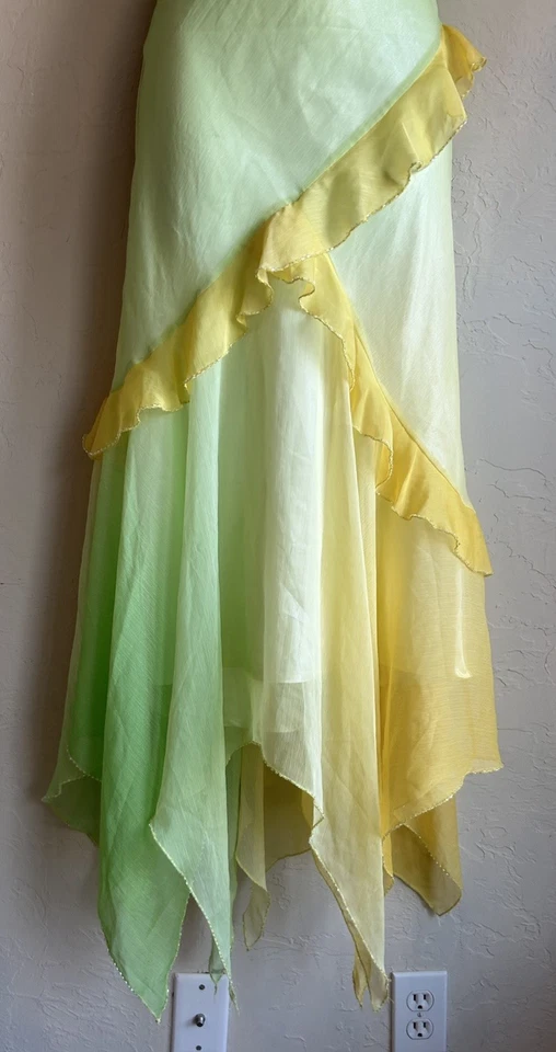 Maxi Vestido Y2K Jodi Halter Capucha Hada Grunge 3 Cuentas Baile de graduación Asimétrico Foto 3 de 4