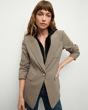 VERONICA BEARD Jacket Livvy Houndstooth Dickey Jacket Size 10 Blazer USA🇺🇸MADE