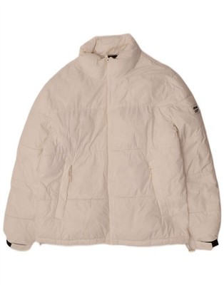 Zara Mens Loose Fit Padded Jacket UK 36 Small White Polyester BG01