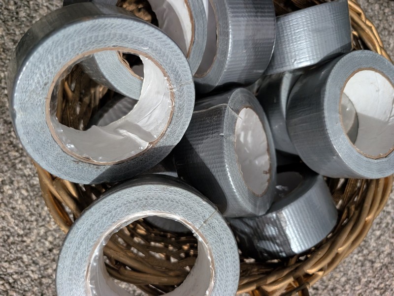13 Silver Gray Duct Tape Rolls Lot - Multiple Rolls, Duct Tape, Model Unbranded
