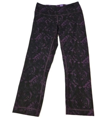 Lululemon Women's Wunder Under Crop Leggings Baroque Deep Zinfandel Size 4