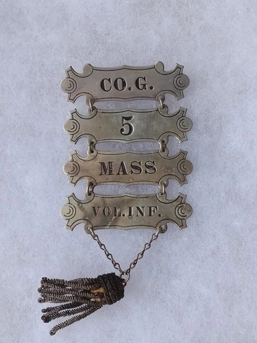 5TH MASS VOL INFANTRY GAR CIVIL WAR FIRST BULL RUN VETERAN LADDER REUNION MEDAL