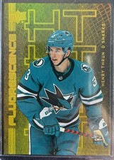 2023-24 Upper Deck Series 2 Henry Thrun F-11 Fluorescence Gold 037/150