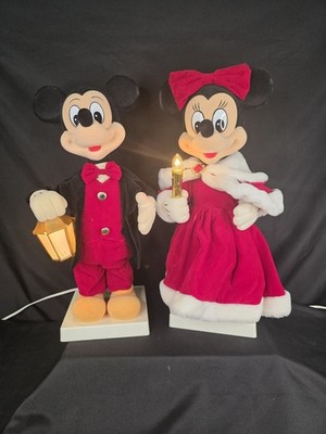  DISNEY MICKEY & MINNIE Mouse Motionettes Animated & Music Christmas Telco 