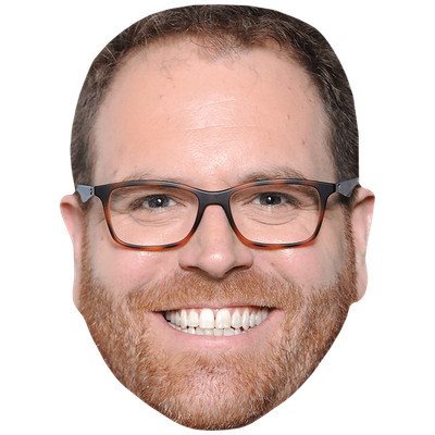 Josh Gates (Beard) Celebrity Mask, Flat Card Face, Fancy Dress Mask