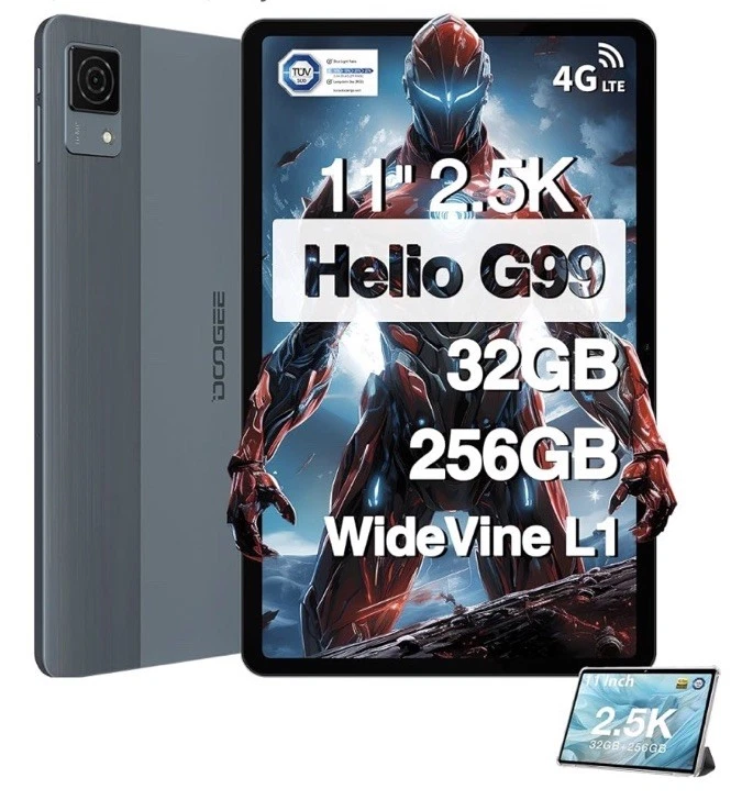 DOOGEE T30 Ultra 11 Inch Tablet 2.5K Display Android Tablet 32GB+256GB 8580mAh - Image 2 of 4