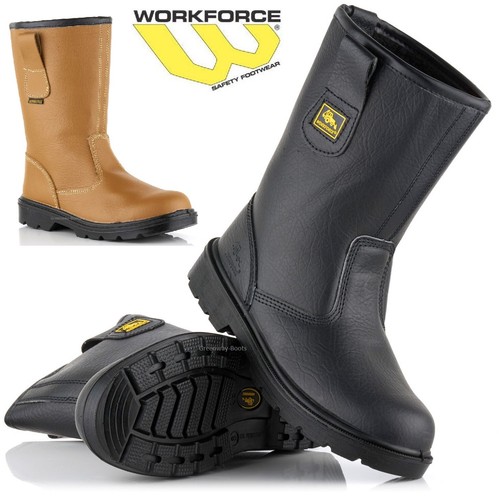 black waterproof rigger boots