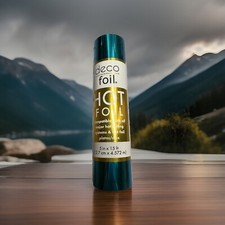 Lámina caliente 1 rollo: lámina decorativa Aqua Sky de 5” x 15’ (no para uso con picadora o laminador)