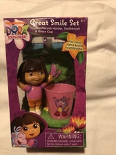 Nickelodeon Dora The Explorer Great Smile Kids Toothbrush & Holder Rinse Cup Set