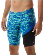 New TYR Men''s Durafast Elite Wave Swim Race Jammer 36" SAGO7A