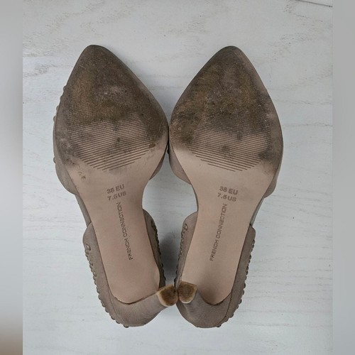 French Connection Hellbraun Beige Nieten Details Damen Heels Größe 7,5 - Bild 9 von 10