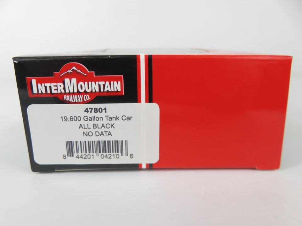 Intermountain 47801 HO Scale 19,600 Gallon Tank Car Undecorated Black No Data - Image 3 of 4