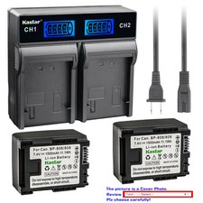 Kastar Battery LCD Rapid Charger for Canon HFS21 HF S30 HFS30 HF S100 HFS100