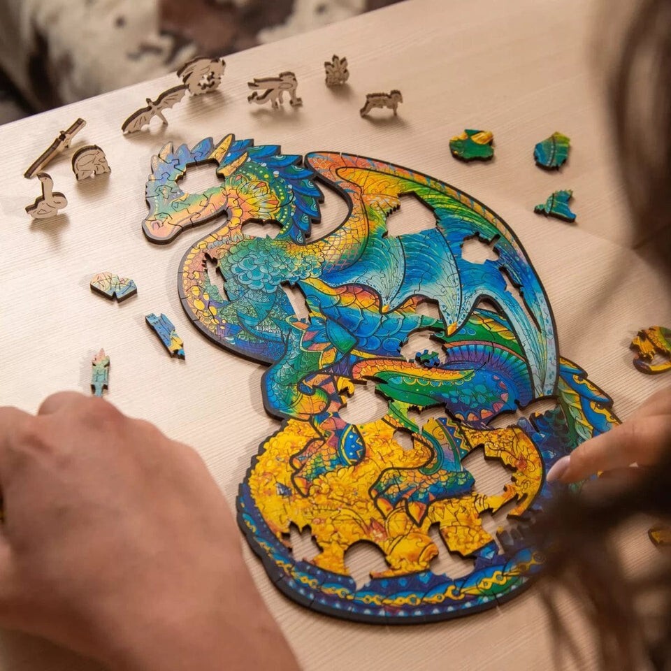 Royal Size- Unidragon - Guarding Dragon Figured Wooden Puzzles 