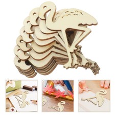 12Pcs DIY Hanging Slices Flamingo Shaped Cutout Crafts Hawaii Ornament The Sign