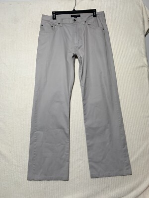 Banana Republic Chino Pants Mens Size 33x34 Straight Fit Gray