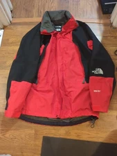 VTG 90s The North Face Red Black Gortex Mountain Lite Jacket Men's Medium