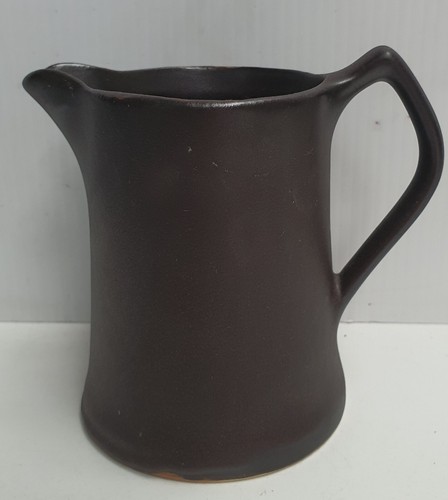 Retro Brown Pottery Creamer c1970s 10.5cm Tall