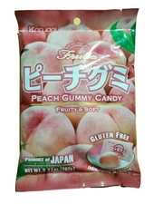 Japanese Kasugai Gummy Candy - Peach Gummy Flavor "Free Shiping"
