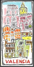Vintage Valencia Spain Travel Tourist Brochure Illustrated 1957