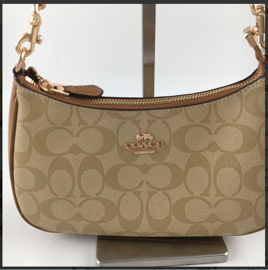 COACH.CA548 テリ アンダーアームバッグ COACH Teri 2Way Shoulder Bag Black CA548 Signature Canvas, New