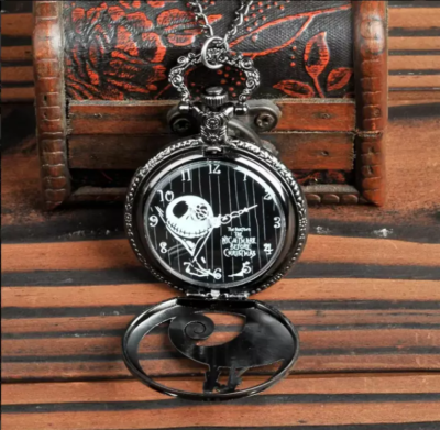 Nightmare Before Christmas Pocket Watch with Chain Black | eBay display picture 1