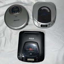 Lot of 3 Portable CD Players For Parts/Repair Memorex Coby RCA