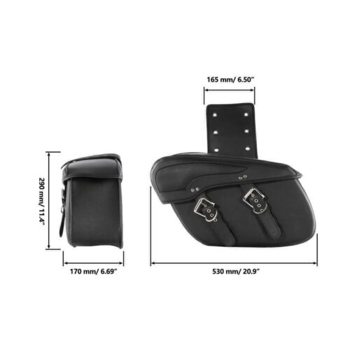 Luggage Side Saddle Bags For Yamaha V Star 1300 1100 950 650 XVS Custom Classic - Bild 2 von 12