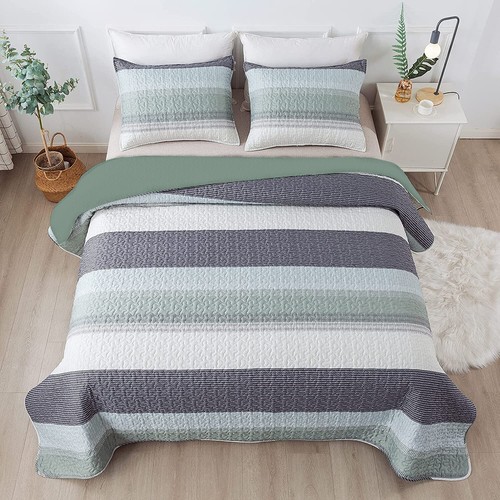 Soft Coverlet Quilted Bedspread Sets Queen Size Bedding Set Comforter Throw Rug - Picture 2 of 93