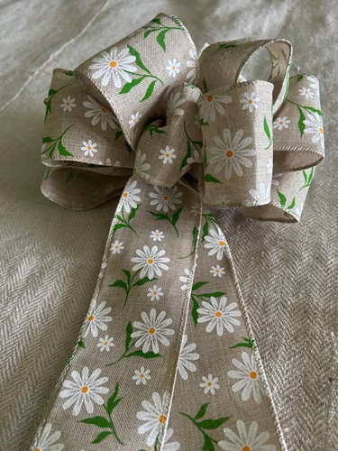 Burlap Bow,| Handmade, , Multiple Use, Easter, Colorful Spring,Basket Bows - Picture 4 of 10