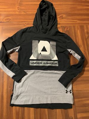 Under Armor lightweight Logo hoodie /Youth Medium /Loose heat