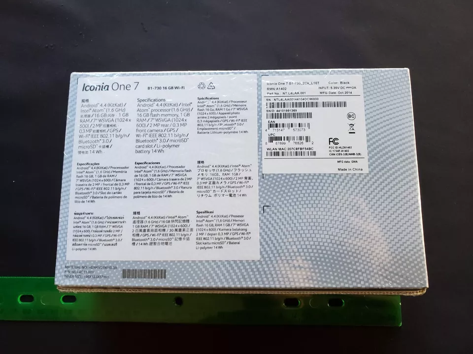 NEW Acer Iconia One 7 B1-730 16GB, Wi-Fi, 7in - Black - Image 2 of 2