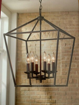 Home Decorators Collection Weyburn 6-Light Bronze Caged ...
